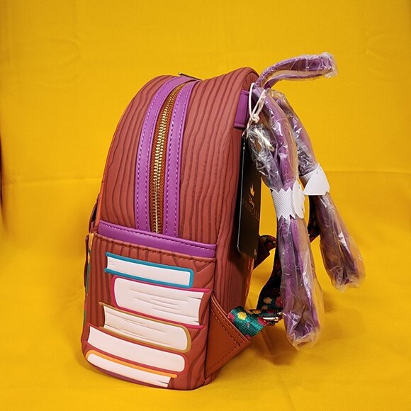 Loungefly Disney Princess Tangled Rapunzel Story Books Pascal Mini Backpack NEW